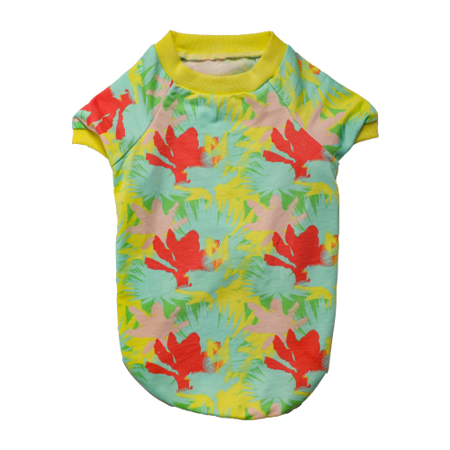 Sarı Yeşil Desenli Tshirt