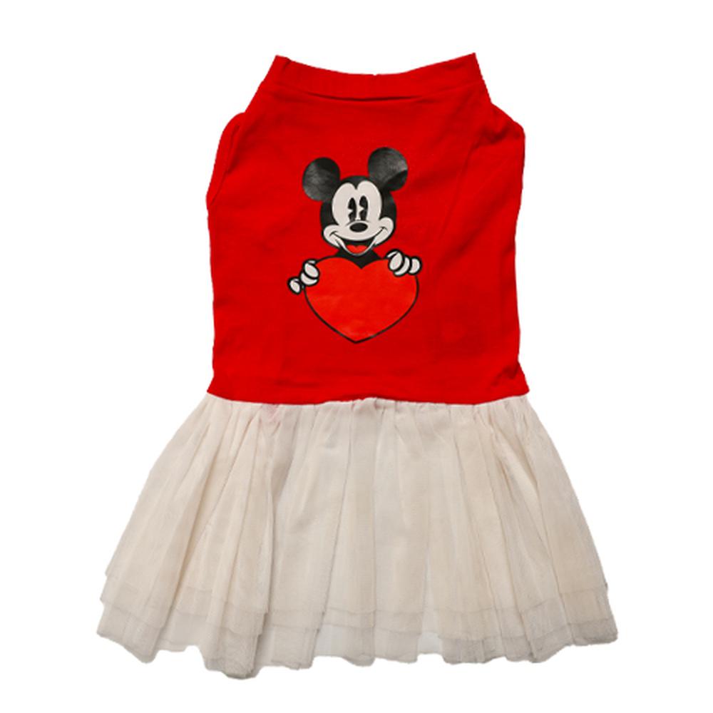 Tütülü Elbise Kırmızı/Beyaz Mickey